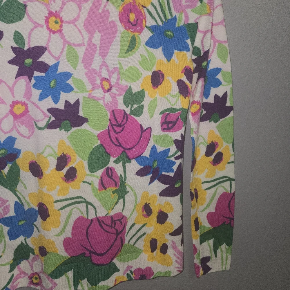 J. Crew Margot Sweater In Garden Print Size XXS